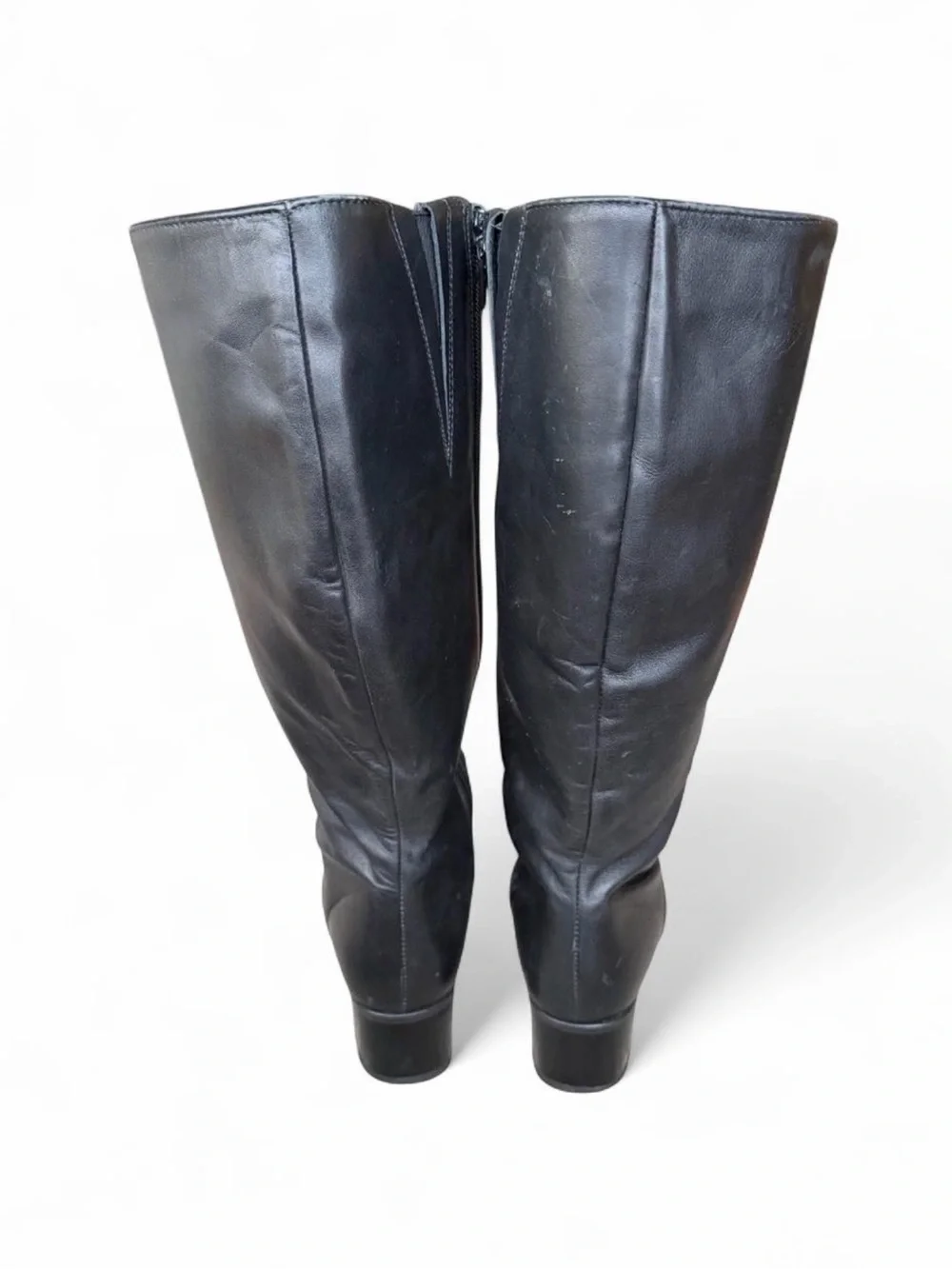 Vintage Regence Black Leather Knee High Boots Women’s Size 9 Made in Canada